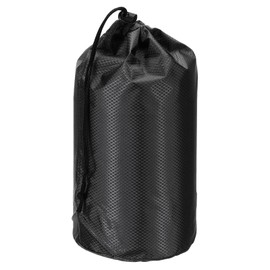 PATIKIL Stuff Sack, 6 x 13 Inch Waterproof Outdoor Storage Sack Portable Drawstring Dust Flap Bag Lightweight Sleeping Bag for Camping Backpacking, Black