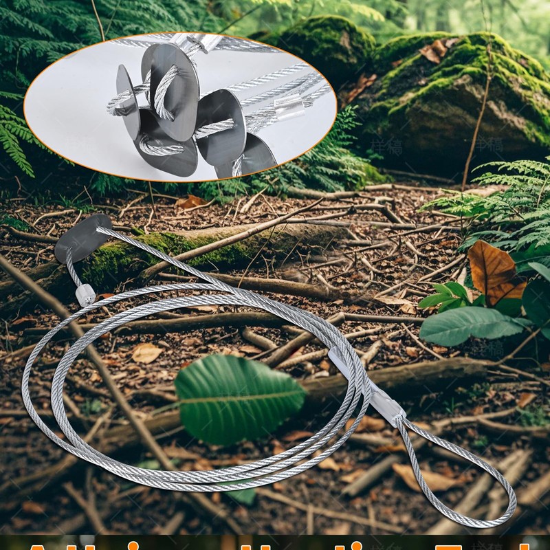 Bompro New 6 pcs Trap Wire 60“ 3/32” 7x7