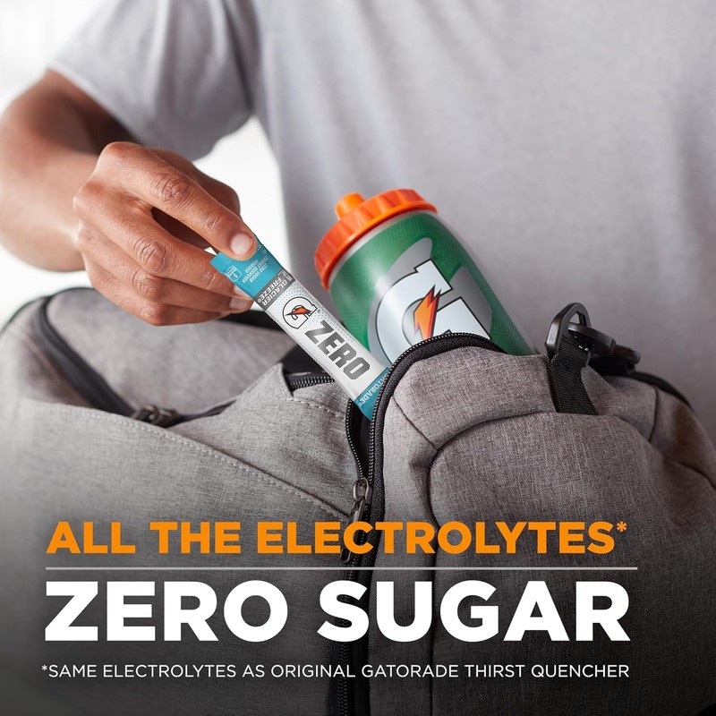 Gatorade G Zero Sports Drink Mix Powder Packets, Glacier Freeze,