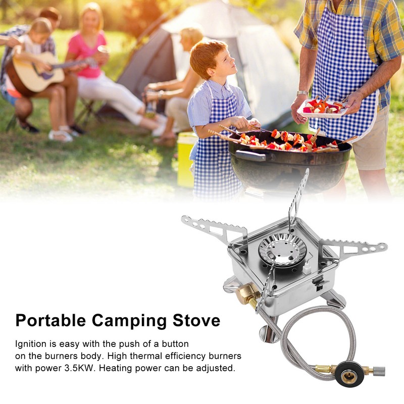 Foldable Camping Stove Light Weight Four Legged Design Safe Portable