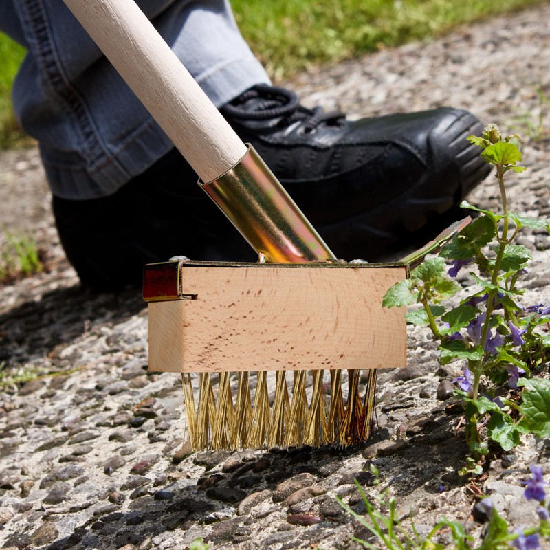 Relaxdays Grout Brush, Set of 2, Weed & Moss Removal,