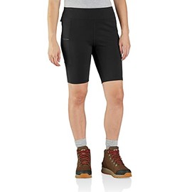 Carhartt Women's Force Fitted Lightweight Utility Shorts, black