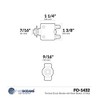Five Oceans FO1432 Marine Terminal Circuit Breaker with Reset Button,