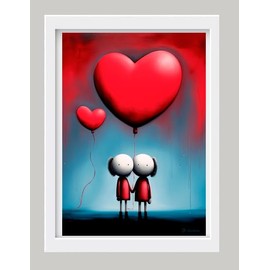 Originalys Love A4 Poster, Liebesposter, Liebesposter, Liebesposter, Geschenkidee zum Valentinstag, Jahrestag, für Paare, Weihnachten, etc. (ungerahmt)