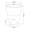 Polnix Flower Pot Round Orchid Pot Orchid Diameter 130 mm