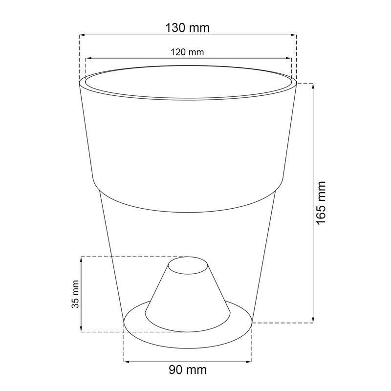 Polnix Flower Pot Round Orchid Pot Orchid Diameter 130 mm