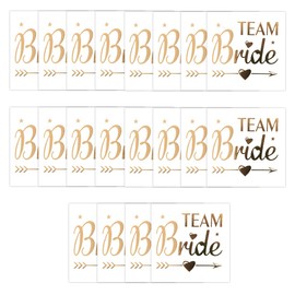 GNHG 20 Stück Tattoo Gold Junggesellinnenabschied Team Bride Tattoos Temporäre Klebetattoos Braut Team Bride für Hochzeit Bachelor Hen PartyJungesellinenabschied Braut