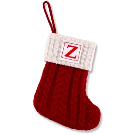 OJCHRLKF Mini Monograma con inicial de 8 pulgadas, bordado de Navidad, calcetines de punto, decoración de Navidad, color rojo, blanco, verde, lindo calcetín de Navidad, rojo-Z-60