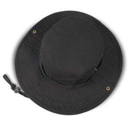 Phaiy Bucket Hat Wide Brim UV Protection Sun Hat Boonie Hats Fishing Hiking Safari Outdoor Hats for Men and Women Black