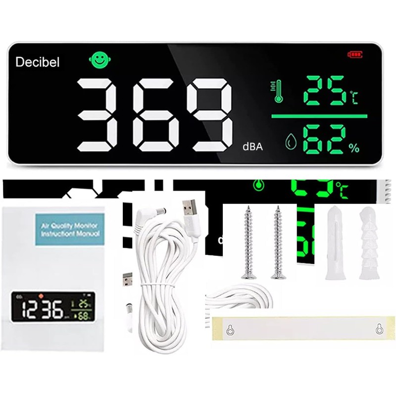 GOYERRNES Digital Decibel Sound Meter Intelligent Noise Detector with LED