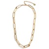 Rectangle Link Necklace,Women Oval Link Chain Necklace Choker Flat Paperclip