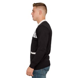 Revenge of the Nerds Tri Lambda Black with White Mens Cardigan Sweater (Adult Large)