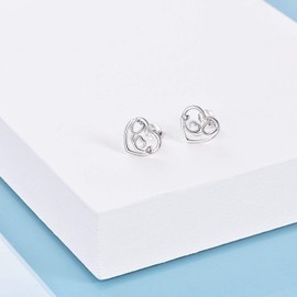 YFN Nursing Themed Stud Earrings Sterling Silver Jewelry Gift for Nurse, Sterling Silver