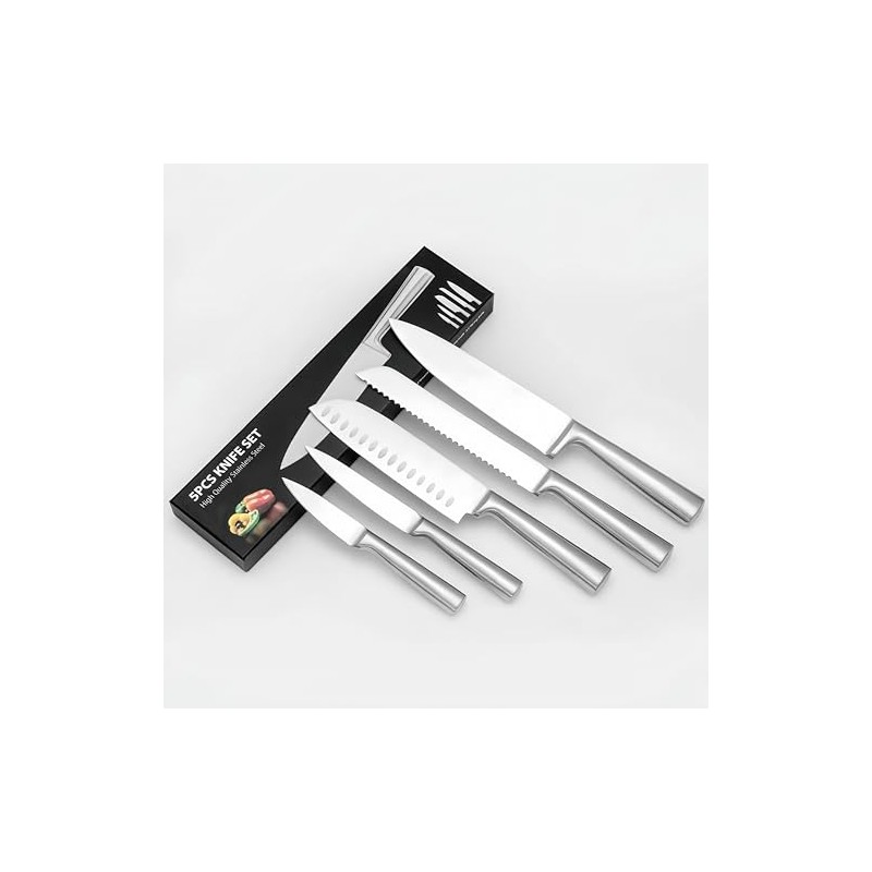 5-Piece Ultra-Sharp Kitchen Knife Set – Stainless Steel Chef's Knives