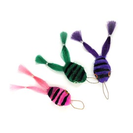 Kat Fly Cat Toy Teaser Frog - 3 Pk Cat Wand Refill Teaser attachments (assortd with Wand)