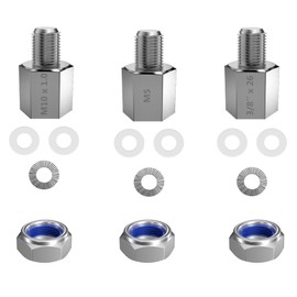 NICEDACK Bicycle Axle Adapter for M10 x 1.0 Full Axle, 3/8 Inch x26 Full Axle, M5 Quick Release, Universal Bicycle Trailer Clutch Adapter