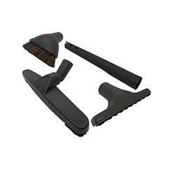 Merchandise Mecca Deluxe 4-Piece Durable Universal Vacuum Cleaner Attachment Tool Kit - Crevice Tool, Floor Brush, Dusting Tool, and Upholstery Tool