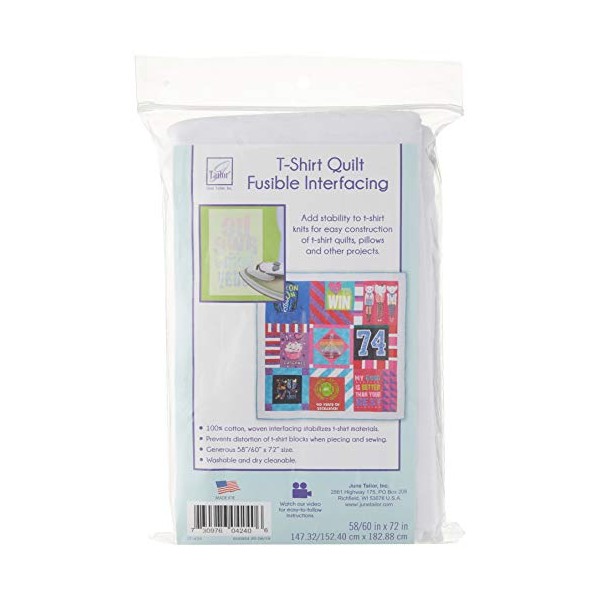June Tailor T-Shirt Project Fusible Interfacing, 60 by 72-Inch, White