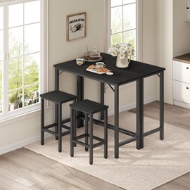 MAHANCRIS Narrow Bar Table, 63-Inch Pub Table for Dining Room, Counter Bar Tables with Sturdy Metal Frame, Connectable Bar Table, Multifunctional Console Table, Black BTBK1601