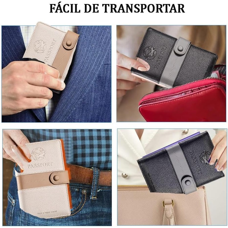 Lumbor37 Funda para Pasaporte, Cartera con Bloqueo Rfid Caja de