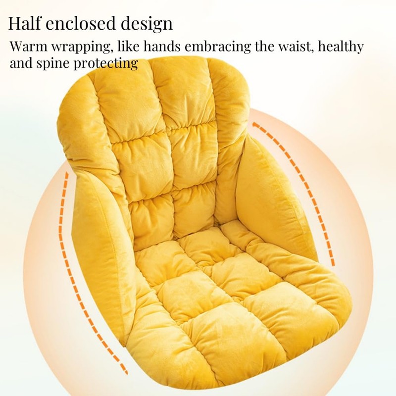 SKINFORD Desk Chair Cushion Semi-Enclosed Rocking Chair with High Back
