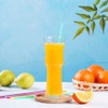 100 Pcs Colorful Plastic Long Disposable Drinking Straws. (0.23''diameter and