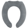 Color Shop Toilet Seat Cover, U-Shaped, Light Gray