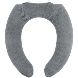 Color Shop Toilet Seat Cover, U-Shaped, Light Gray