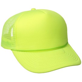 DECKY Solid Color Neon Trucker Cap, Yellow