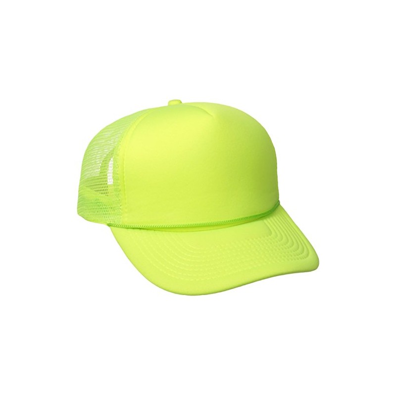 DECKY Solid Color Neon Trucker Cap, Yellow