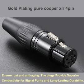 ipovoq xlr 4.4mm convert cable 4.4mm xlr cable xlr4 pin 4.4mm balanced cable 10cm 4.4mm 5 pole conversion xlr Canon audio cable xlr female 4.4 male (XLR 4pin female to 4.4mm 5pole)