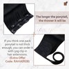 Runature Real Hair Black Braid Extensions, Remy Real Hair, Clip-In