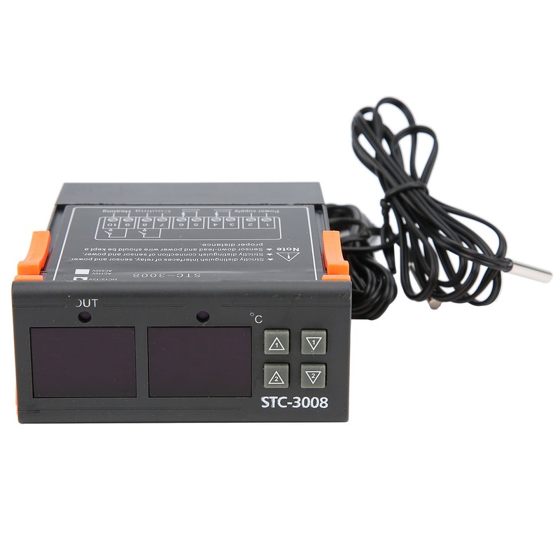 STC-3008 Dual Display Dual NTC Probe Sensor Digital Temperature Thermostat