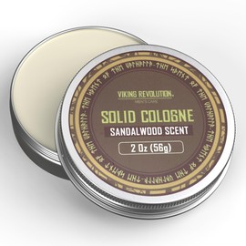 Viking Revolution Sandalwood Mens Solid Cologne Men 2 Oz - Men Solid Perfume with Sandalwood Cologne for Men - Balm Cologne for Mens Cologne Balm Travel Cologne Wax (1 pack, Sandalwood)