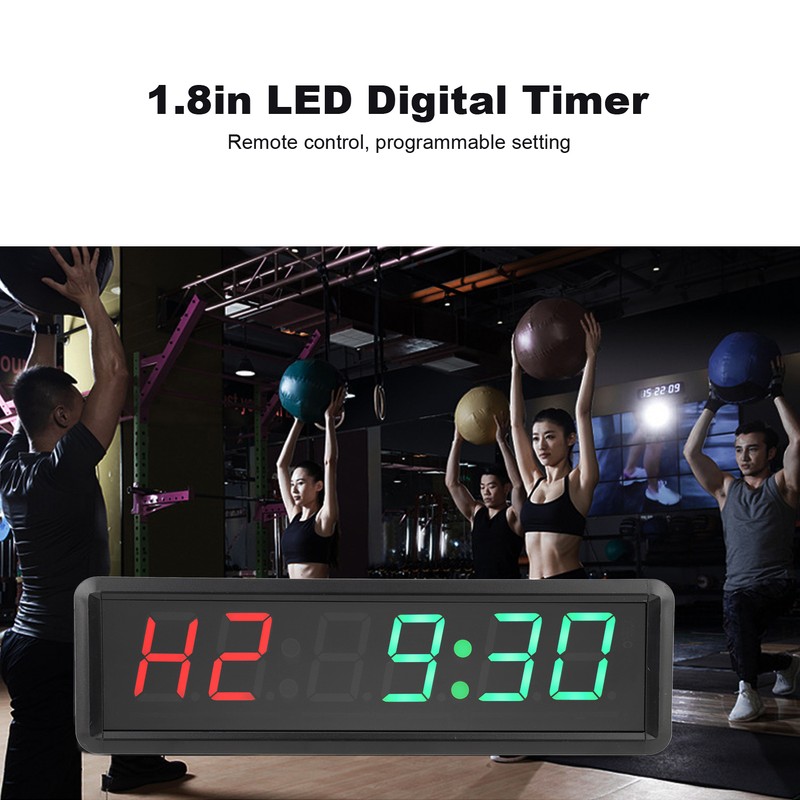 1.8in LED Digital Timer with Remote Control Countdown Interval Clock