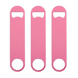 QLL 3 Pack 7" Heavy Duty Flat Bottle Opener, Pink