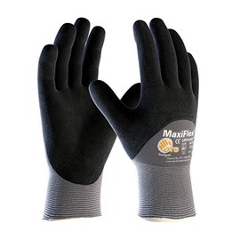 G-Tek TM MaxiFlex 34-875 Seamless Knit Nylon Gloves with Micro-Foam Nitrile Grip (Men's Lg)