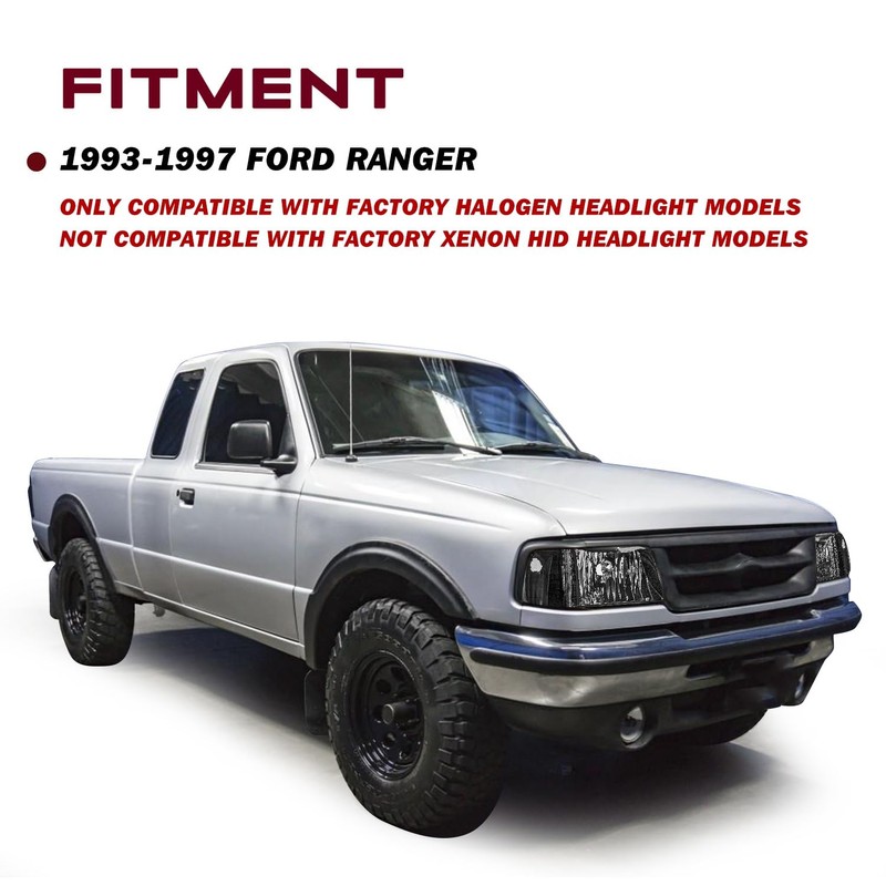 JSBOYAT Headlight Assembly for 93 94 95 96 97 Ford