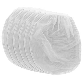 6 Pcs 1 Gallon Paint Strainer Bags, White Fine Mesh Filter Bags, Bucket Elastic Top Opening Strainer Bags,Hydroponic Paint Filter Bags, for Paint Gardening Hydroponics