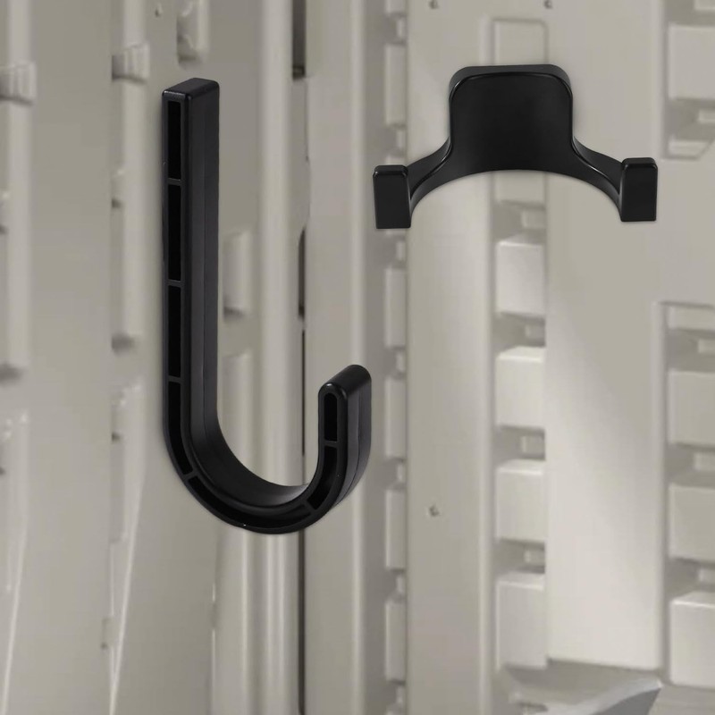 6 Pcs Storage Shed Hooks for Suncast, Black J and