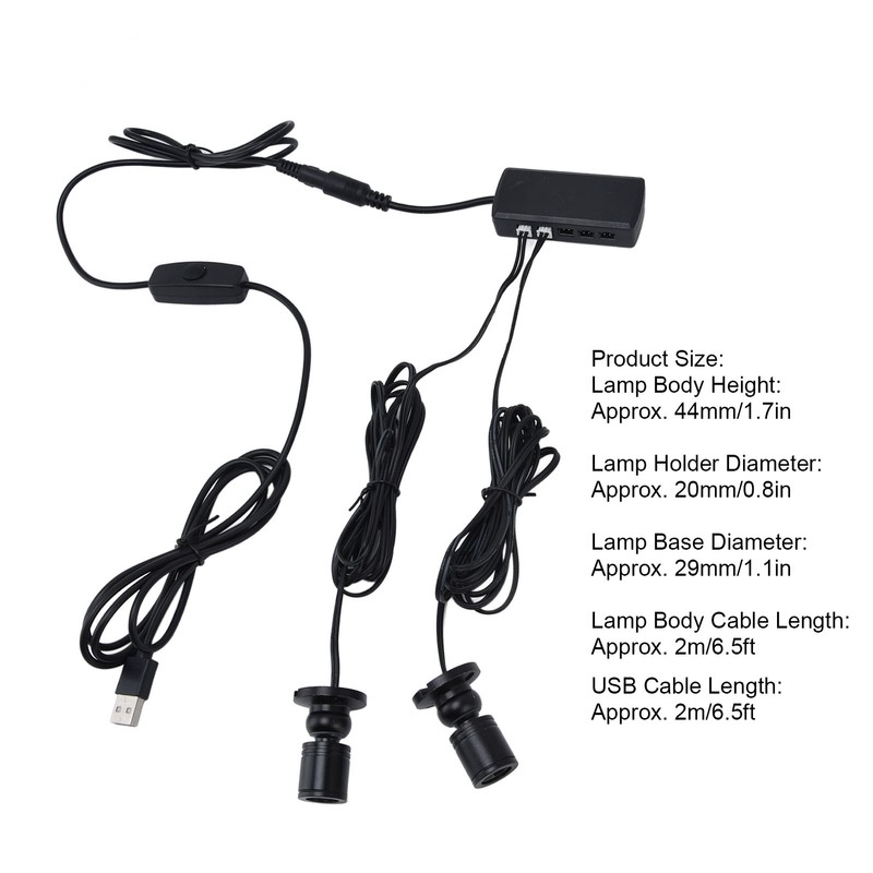 Display Cabinet Light USB Powered Dimmable Round Small LED Cabinet