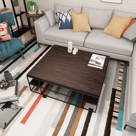 Art3d 200" * 17.3" Peel and Stick Wallpaper - Decorative Vinyl Film Wood Grain Wallpaper for Furniture Cabinet Countertop Shelf Paper, Matt Black Walnut