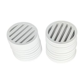 REVA POOL RV65120WX10 Heavy-Duty Plastic Drain Cover, 3-3/16" Diameter, 1/4" Thickness | Direct Replacement for V65-120 | Durable and Long-Lasting | Made in USA (Pack of 10 White)