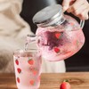 Glass Tea Kettle Strawberry Cute Design Glass Teapot Glass Pitcher