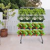 JAYGOVAN Flower Display Stand, 3 Layers Heavy Duty Moving Plant