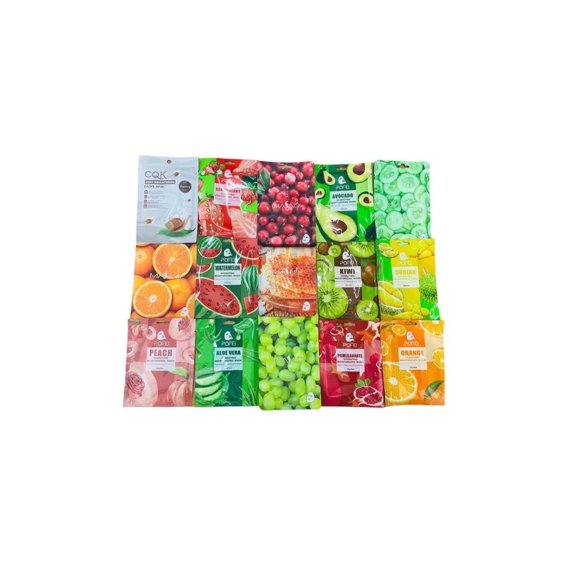 Lote 50 Mascarillas Ojeras, Labios, Puntos Negros Y De Tela