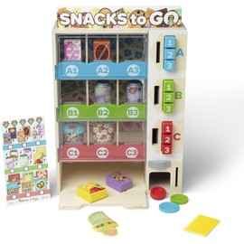 Melissa & Doug Sort, Stock, Select Wooden Vending Machine Play Set, Wooden Toy Play Food for Boys and for Girls 3+