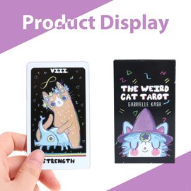 EIH1 1 Piece The Weird Cat Tarot, Tarot Cards, Learn to Lay, Tarot Cards, Tarot Cards English, Tarot Cards for Beginners, No Manual Required, multicoloured