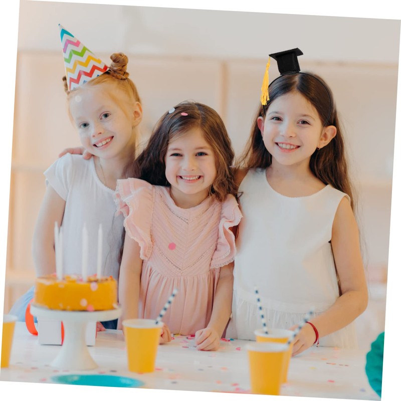 Healvian 2pcs Stylish Graduation Headband with Doctor Hat Creative Hair