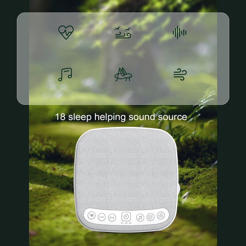 18 Sounds White Noise Sound Machine Automatic Shutdown Timer Rest